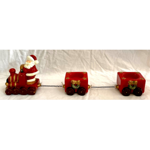 Julestage - Julemandstog - 2 Fyrfadslys - 45 cm.