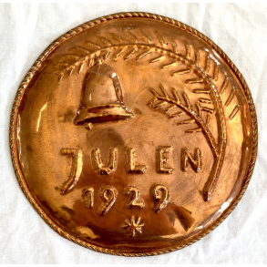 Juleplatte 1929 - Kobber - 27 cm.