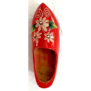 Gammel Julemands-Trsko - Ophng - Rd - Mnster - 31 cm.