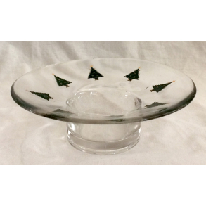 Julestage - Kalenderlysestage - Glas - Juletrer - 15 cm.