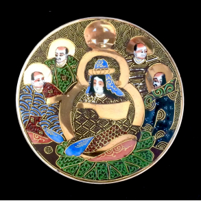 Antik Satsuma Platte - Japansk - r 1900 - 11,5 cm.