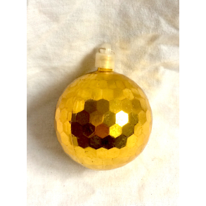 Kitsch Julekugle - Discokugle - Guld - 5 cm.