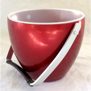 Retro Isspand - Rd - 14 cm. - Klverblad