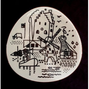 Knabstrup Platte Nr. 542 - Danmark - 16 cm.