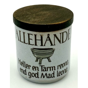 Knabstrup Krydderikrukke - Allehnde - Ordsprogsserien - 7,5 cm.