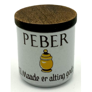 Knabstrup Krydderikrukke - Peber - Ordsprogsserien - 7,5 cm.