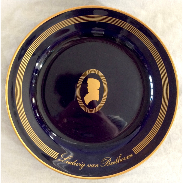 Komponist Stel - Kagetallerken Nr. 4531/616 - Ludwig Van Beethoven - 17 cm. - B&G