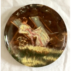 Skagensmaler Platte - P.S. Kryer - Kunstnerens Hustru I Haven - B&G