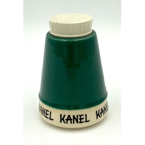 Retro Krydderikrukke - M�rkegr�n - Kanel - 1960'erne - 9,5 cm. - Kronjyden Randers