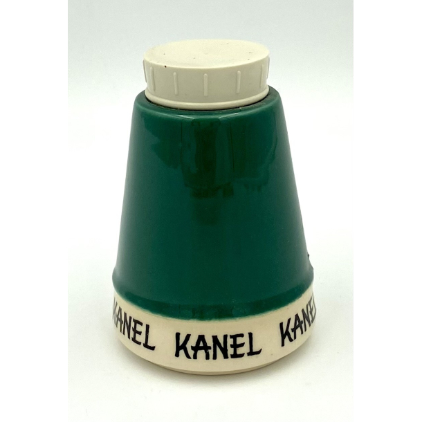Retro Krydderikrukke - M�rkegr�n - Kanel - 1960'erne - 9,5 cm. - Kronjyden Randers