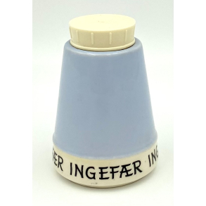 Retro Krydderikrukke - Lysebl� - Ingef�r - 1960'erne - 9,5 cm. - Kronjyden Randers