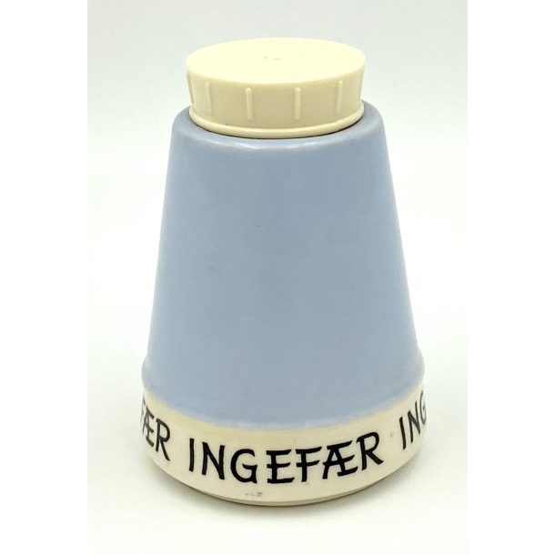 Retro Krydderikrukke - Lysebl� - Ingef�r - 1960'erne - 9,5 cm. - Kronjyden Randers