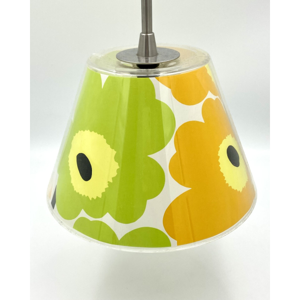 Le Klint Lampe - UnderCover Pendel - Gul/Gr�n Marimekko - Akryl - 24 cm.