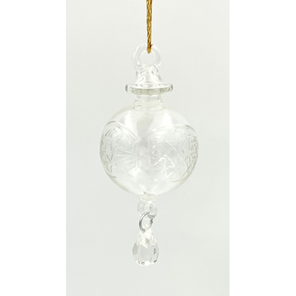 Lene Bjerre Julekugle - Klart Glas - 8,5 cm.