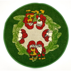 Retro Julepynt - Lysedug - Skovnisser - 36,5 cm. - Inka Print