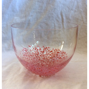 Mundblst Glasskl M. Lyserde Prikker - 12 cm.