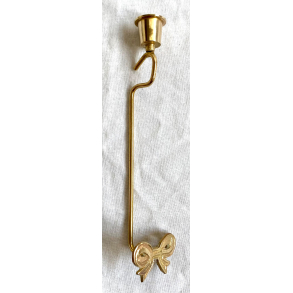 Gammel Julelyseholder - Messing - Sljfe - 17 cm.