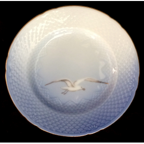 Mge Stel - Kagetallerken Nr. 28A - Med Guldkant - 15,5 cm. - B&G