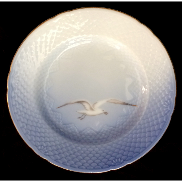 Mge Stel - Kagetallerken Nr. 28A - Med Guldkant - 15,5 cm. - B&G