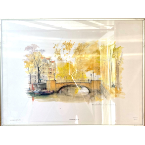 Mads Stage Billede - Kbenhavnsk Bybillede - Christianshavns Kanal - 41 cm.