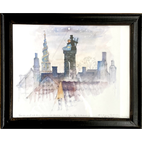 Mads Stage Billede - H.C. Andersens Eventyr - Hyrdinden & Skorstensfejeren - 29 cm.