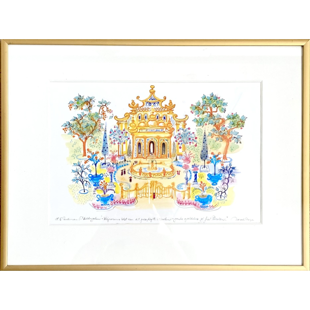 Mads Stage Billede - H.C. Andersens Eventyr - Nattergalen - 41 cm.