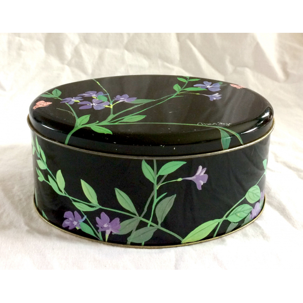 Oval Kunstdse - Mads Stage - Blomster - 18 cm.