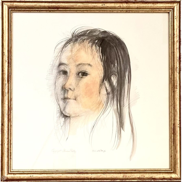 Mads Stage Billede - Portr�t Af Pige - 29,5 cm.