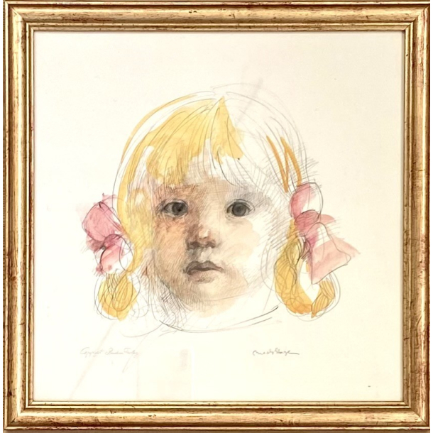 Mads Stage Billede - Portr�t Af Pige - 29,5 cm.