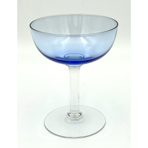 Retro Champagneglas - Bl� - Mid-Century - 11,5 cm.