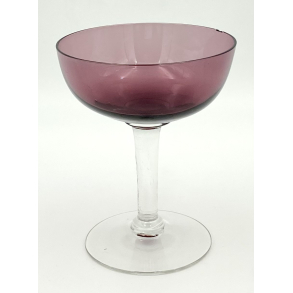 Retro Champagneglas - Lilla - Mid-Century - 11,5 cm.