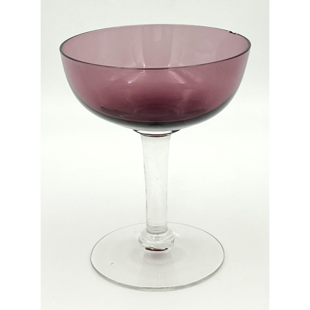 Retro Champagneglas - Lilla - Mid-Century - 11,5 cm.