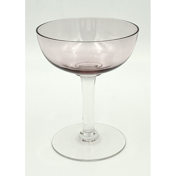 Retro Champagneglas - Rosa - Mid-Century - 11,5 cm.