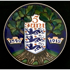 Mindeplatte - Grundlovsdag - 5. Juni - 1849-1915 - Aluminia