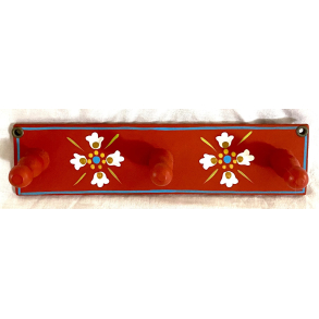 Mogens Eigenbrod Knagerkke - Malet Tr - Rd - Blomster - 24,5 cm.