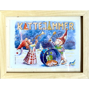 Julebillede - Nisser - Erik Lindberg - 26,5 cm.