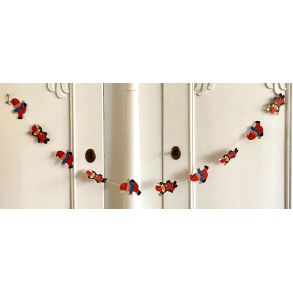 Retro Julepynt - Nisse-Guirlande - 114 cm.