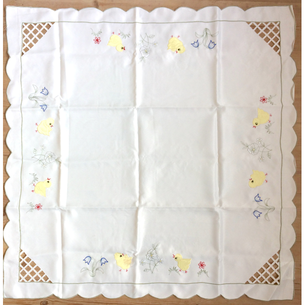 Retro Pskedug - Hvid - Pskekyllinger - 85 cm.