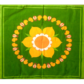 Retro Pskedug - Grn & Gul - Pskeliljer & Pskekyllinger - 87 cm.