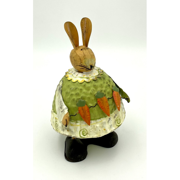 P�skepynt - Fjeder-Hare - Metal - 17,5 cm.