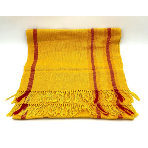 Retro P�ske-Bordl�ber - Gul, R�d & Orange - Striber - 138 cm.