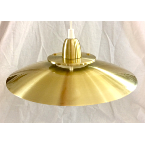 Retro Lampe - Metal Pendel - Guld - 28 cm. - El-Light