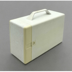Retro Picnic Madkasse - Hvid - 1970'erne - 31,5 cm.