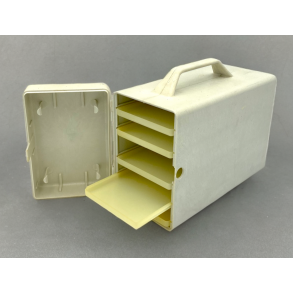 Retro Picnic Madkasse - R�hvid - 1970'erne - 31,5 cm.