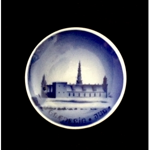 Plaquette - Mini Platte - Gldelig Jul - Kronborg Slot - Aluminia 