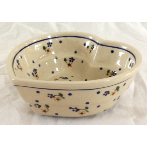 Polsk Keramik - Skl - Hjerte - 15,5 cm.