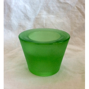 Holmegaard Pop - Kombineret Lysestage & Fyrfadsstage - Grnt Glas