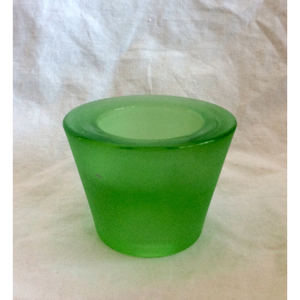 Holmegaard Pop - Kombineret Lysestage &amp; Fyrfadsstage - Grnt Glas