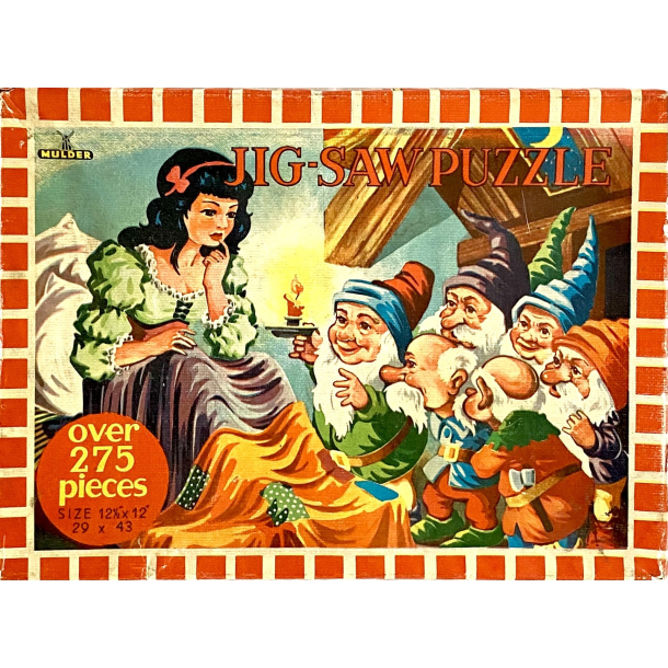 Retro Puslespil - Snehvide &amp; De Syv Dvrge - Nr. 9038 - 43 cm. - Mulder Holland
