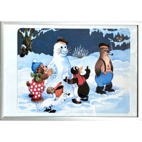 Julebillede - Rasmus Klump & Vennerne - 30,5 cm.